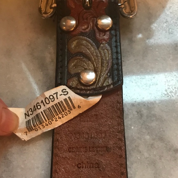 🌸 Leather Belt Boho Style (S) - Picture 2 of 3